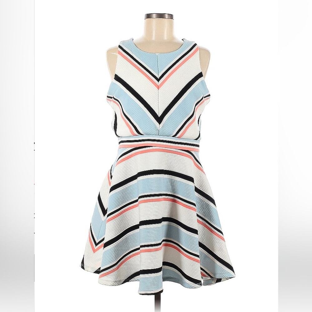 Xhileration‎ striped fit and flare dress, size L